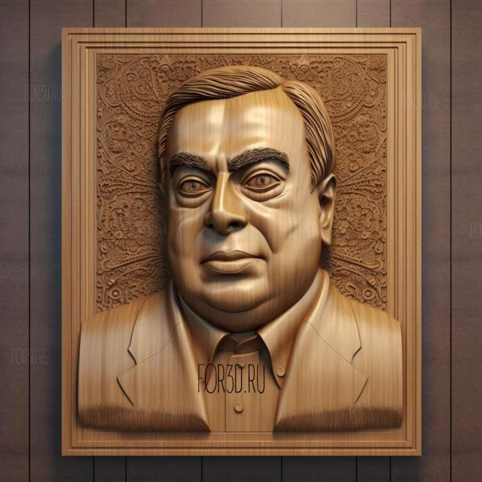 Mukesh Ambani 2 stl model for CNC